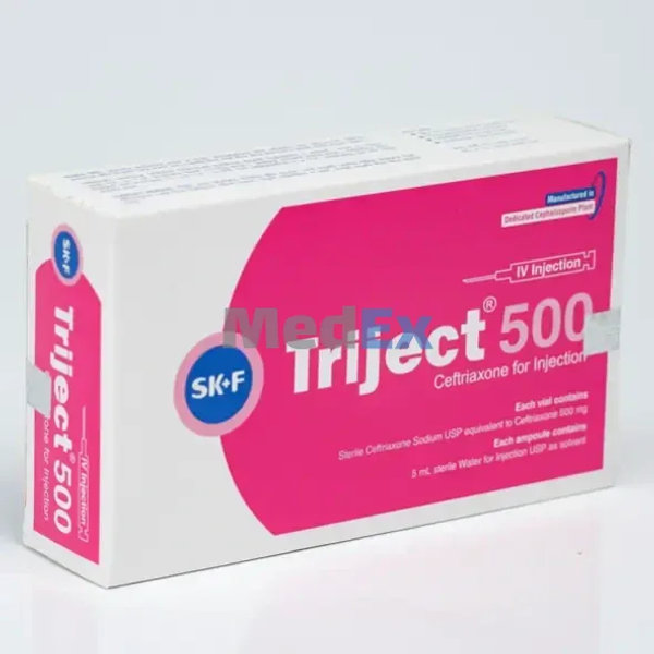 Triject 500 mg/vial Packaging