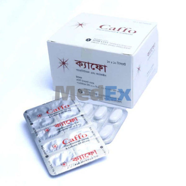Caffo 500 mg+65 mg Packaging