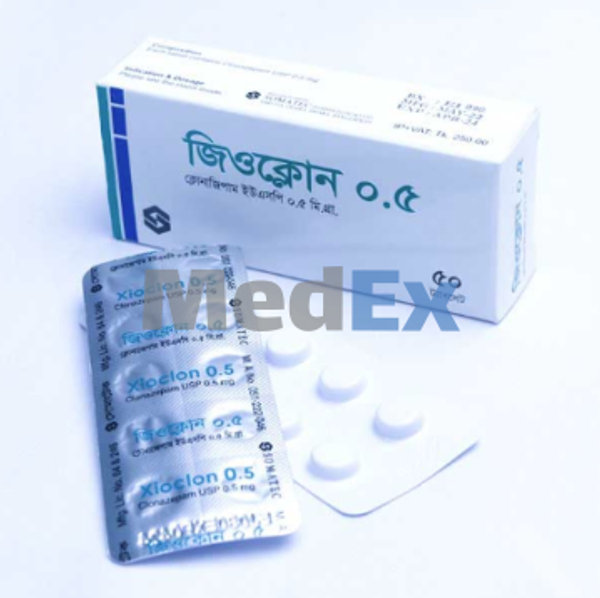 Xioclon 0.5 mg Packaging