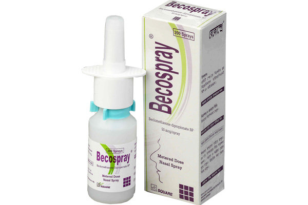 Becospray 50 mcg/spray Packaging