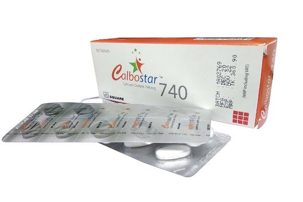 Calbostar 740 mg Packaging