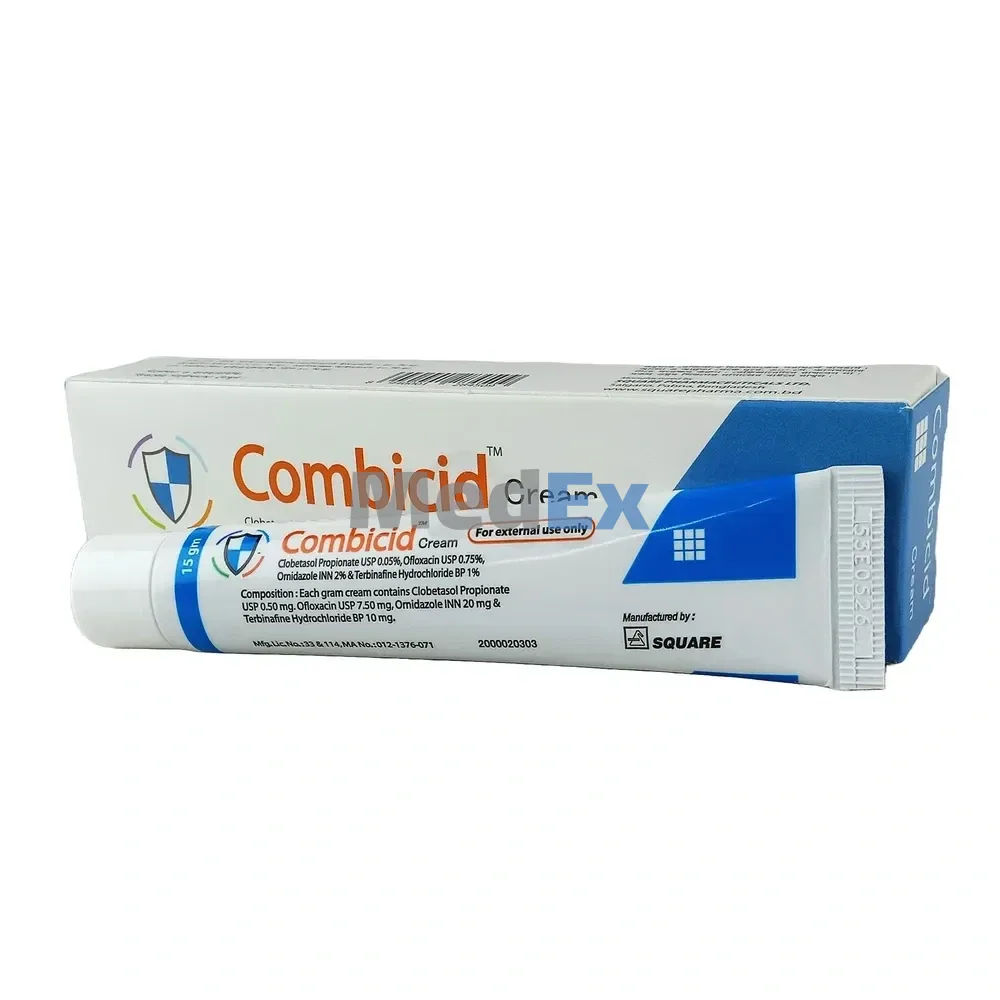 Combicid 0.05%+0.75%+2%+1% Packaging