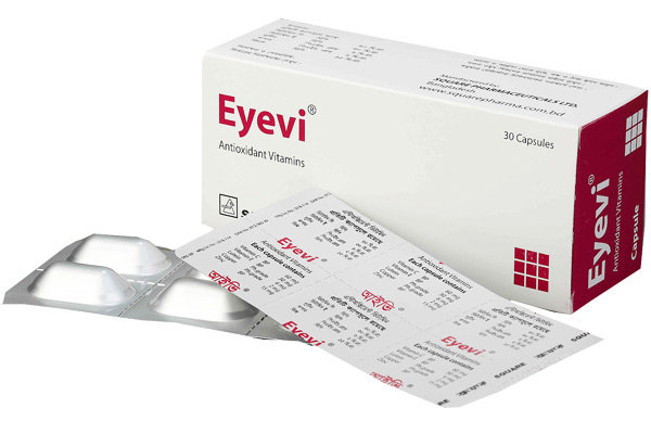 Eyevi 60 mg+30 mg+6 mg+2 mg+15 mg Packaging