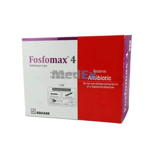 Fosfomax 4 gm/vial Packaging