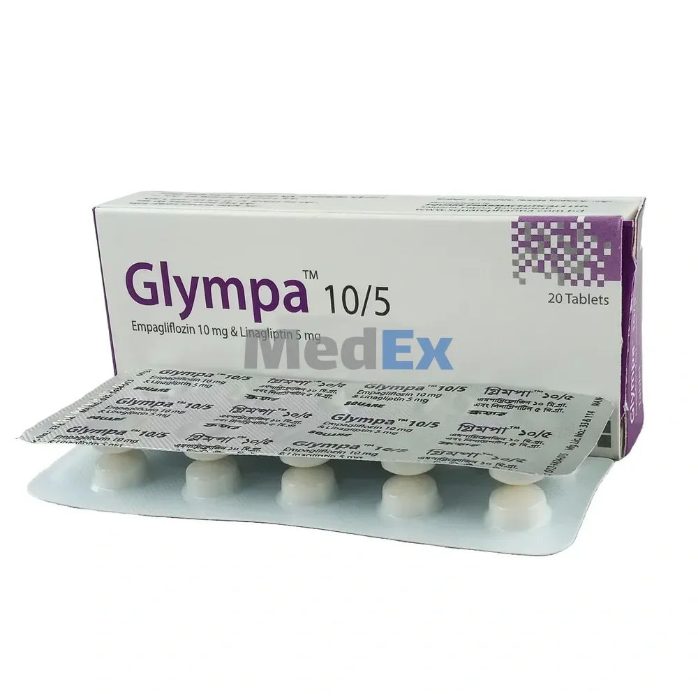 Glympa 10 mg+5 mg Packaging