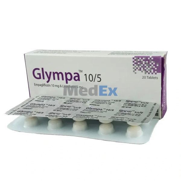 Glympa 10 mg+5 mg Packaging