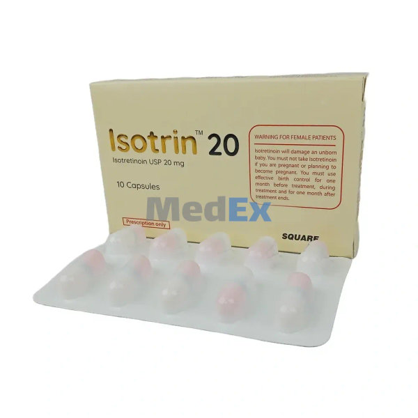 Isotrin 20 mg Packaging
