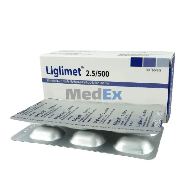 Liglimet 2.5 mg+500 mg Packaging