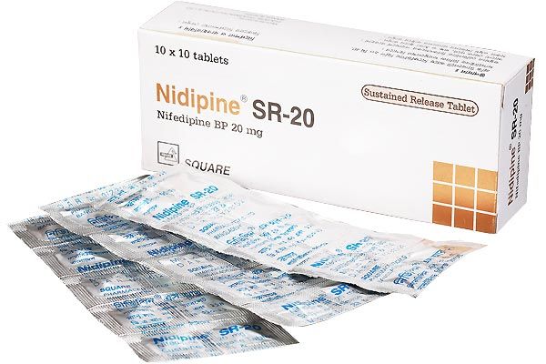 Nidipine SR 20 mg Packaging
