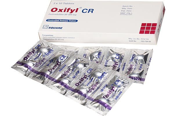 Oxifyl CR 400 mg Packaging