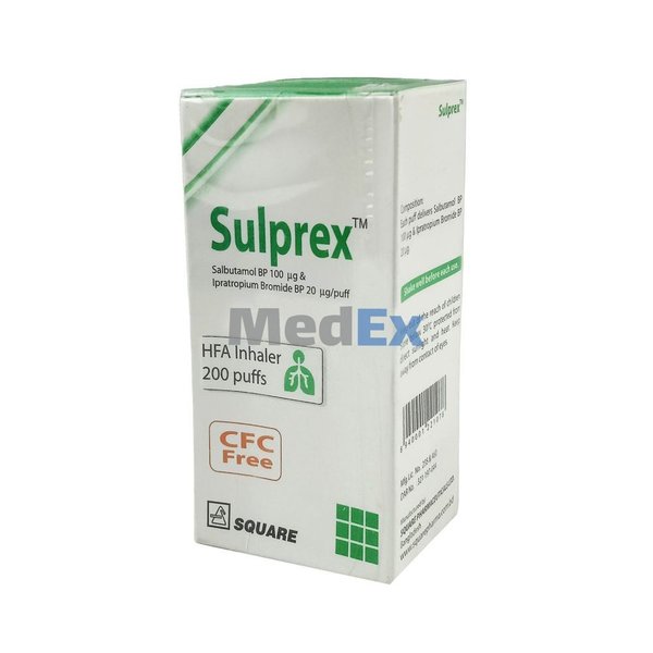 Sulprex (100 mcg+20 mcg)/puff Packaging