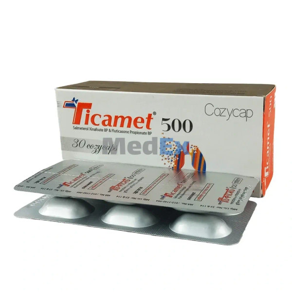 Ticamet 50 mcg+500 mcg Packaging