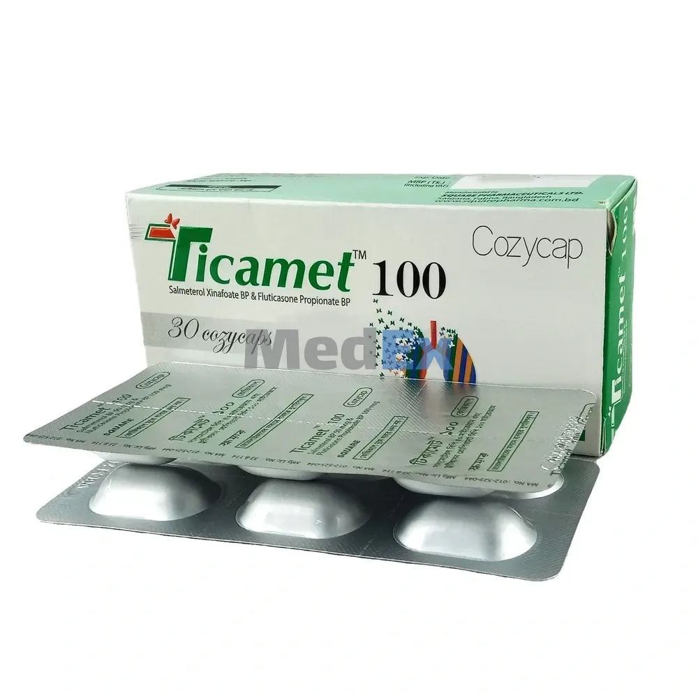 Ticamet 50 mcg+100 mcg Packaging