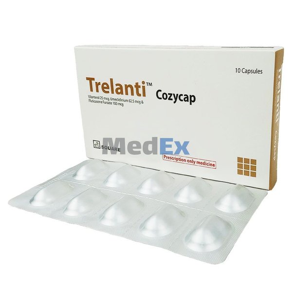 Trelanti 25 mcg+100 mcg+62.5 mcg Packaging
