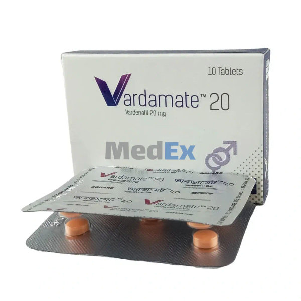 Vardamate 20 mg Packaging