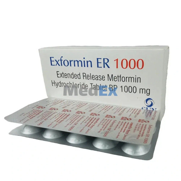 Exformin ER 1000 mg Packaging