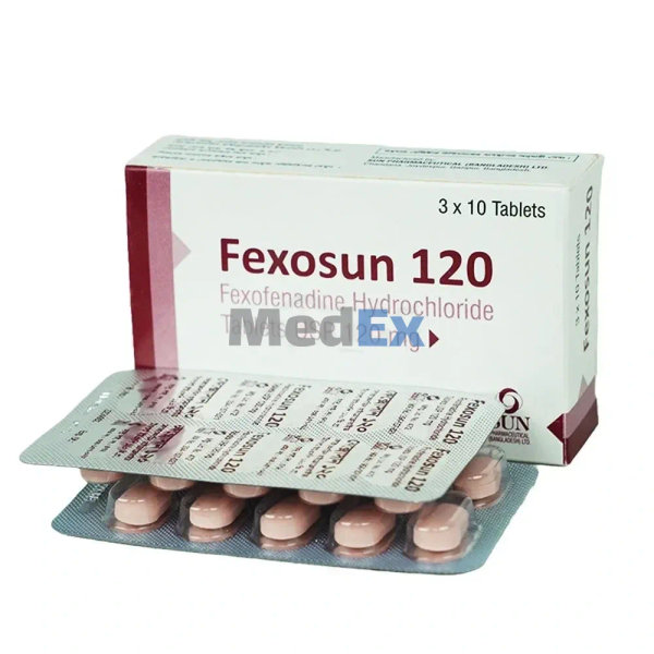 Fexosun 120 mg Packaging