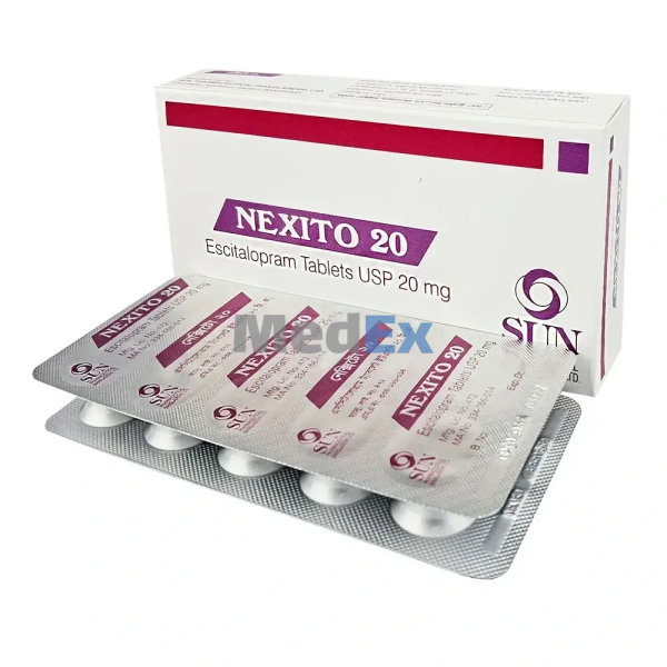Nexito 20 mg Packaging