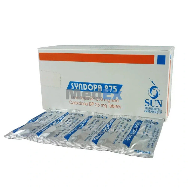 Syndopa 250 mg+25 mg Packaging