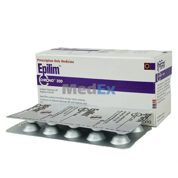 Epilim Chrono 200 mg Packaging
