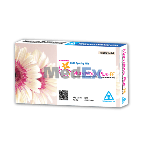 Marvelouse Plus 0.03 mg+0.15 mg Packaging