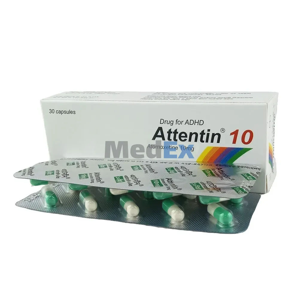 Attentin 10 mg Packaging