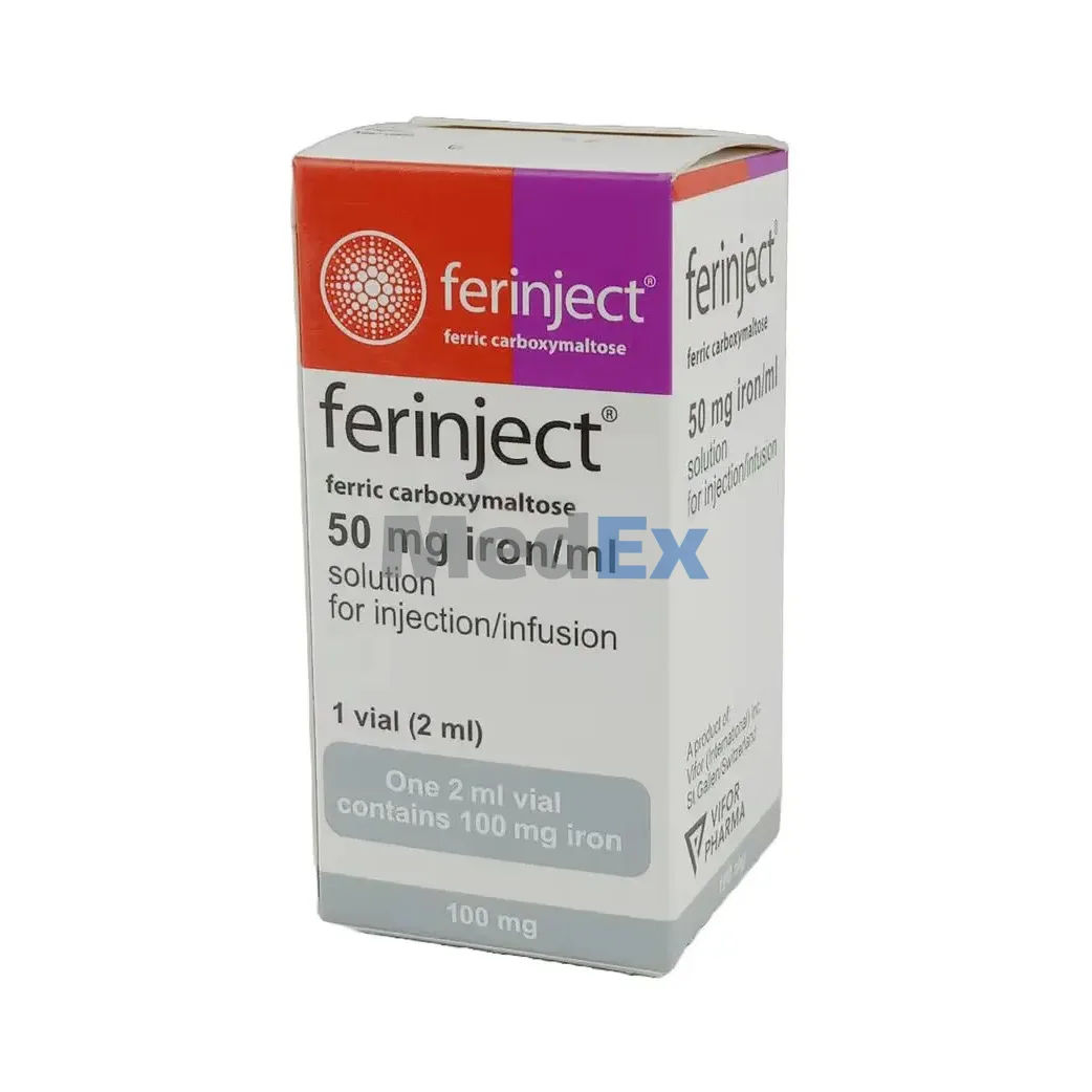 Ferinject 100 mg/2 ml Packaging