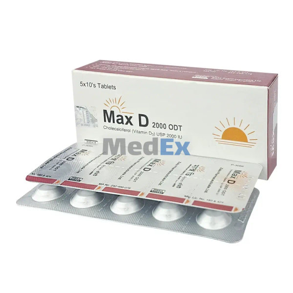 Max D ODT 2000 IU Packaging