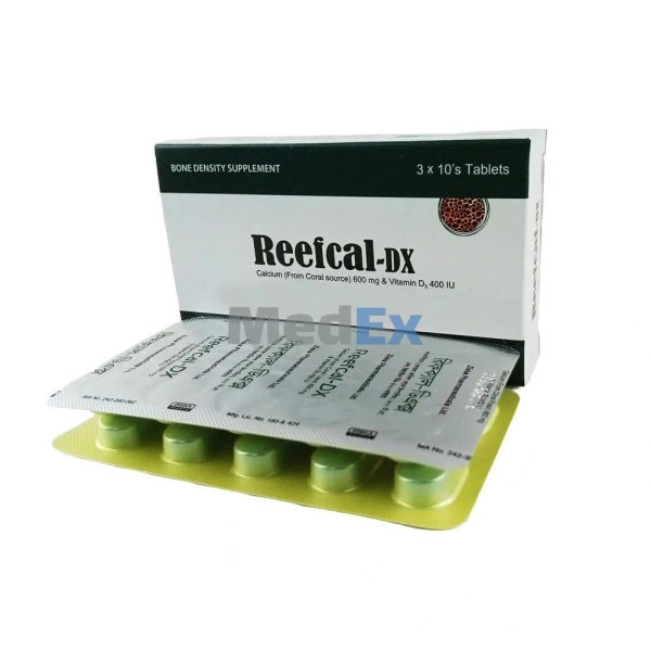 Reefcal-DX 600 mg+400 IU Packaging