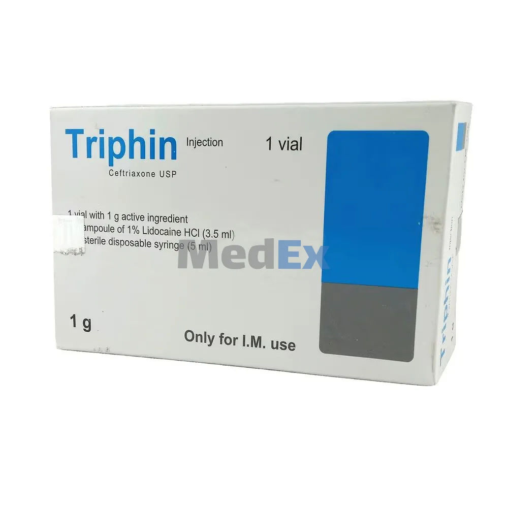 Triphin 1 gm/vial Packaging