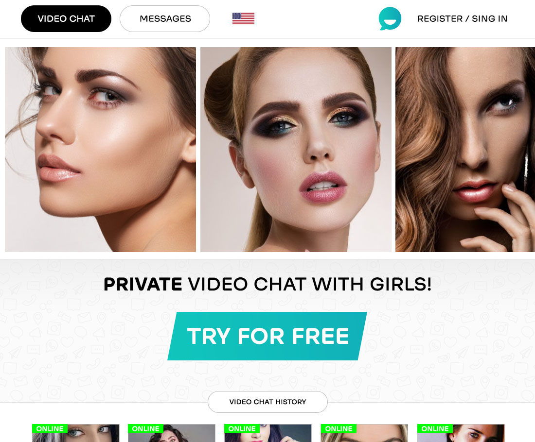 Live video chat preview