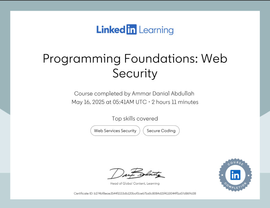 Programming Foundations: Web Security