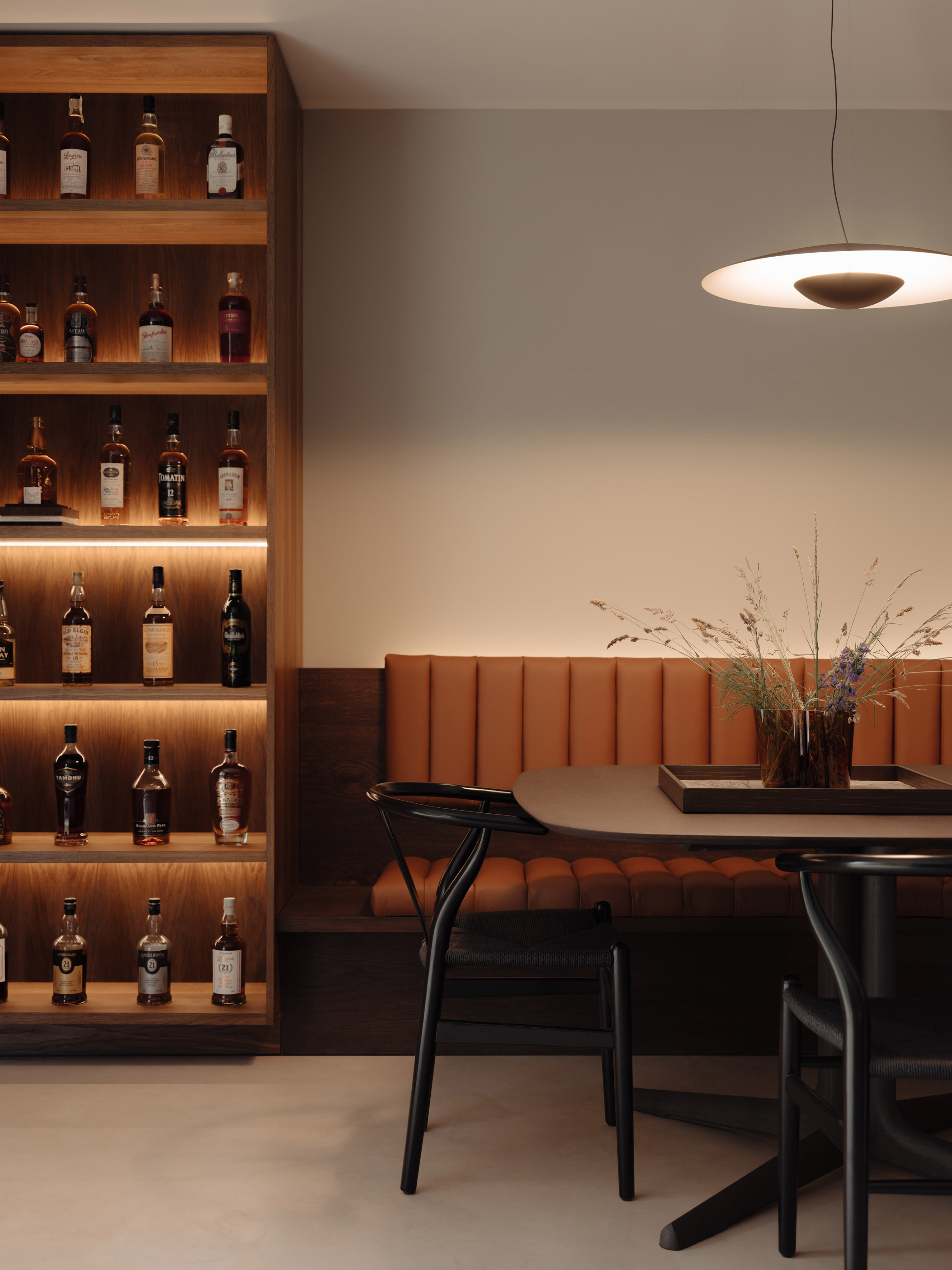 Cairn House | Custom Whisky Room, Pivot Door + Furniture | Angus+Mack