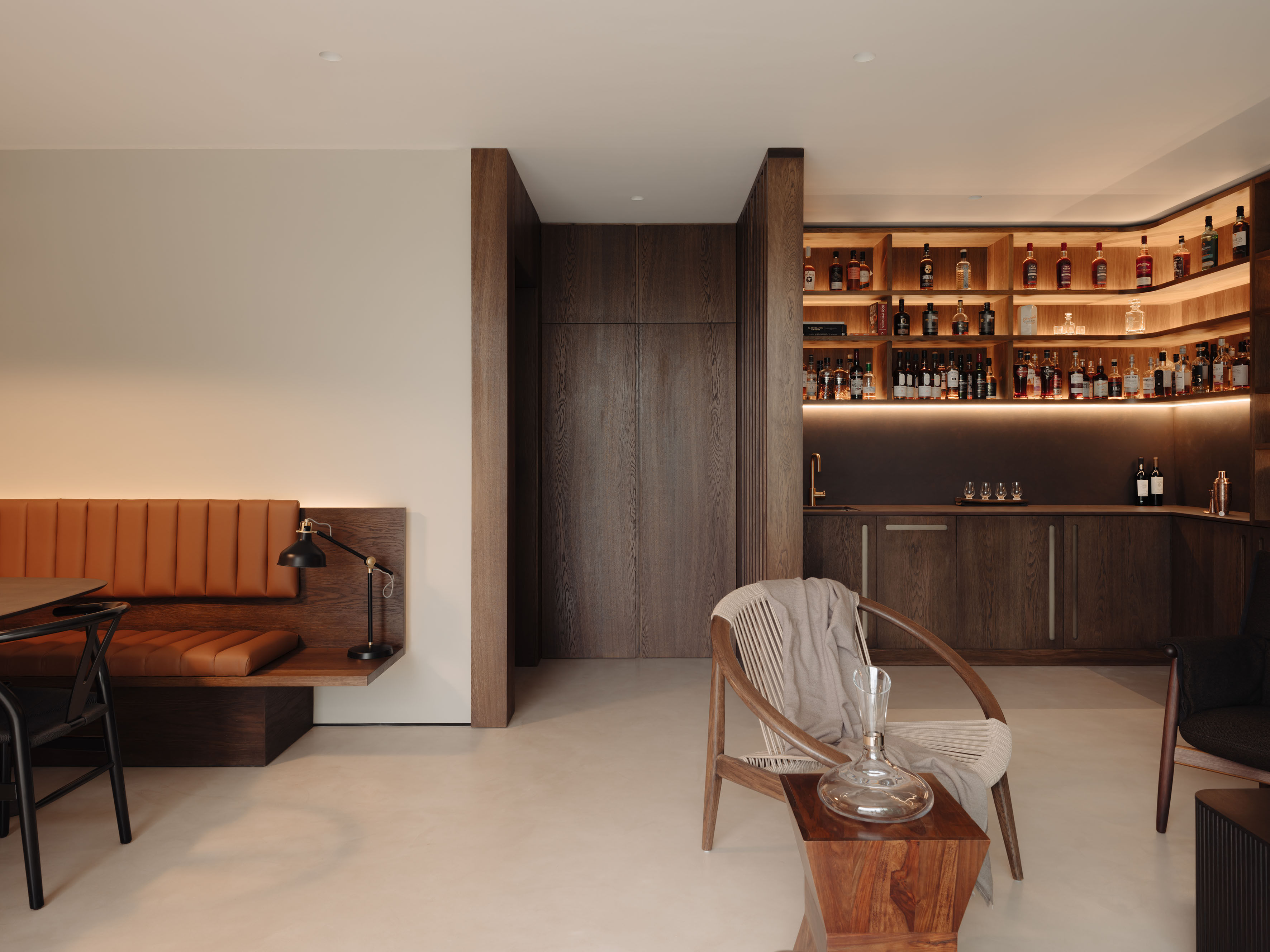 Cairn House | Custom Whisky Room, Pivot Door + Furniture | Angus+Mack