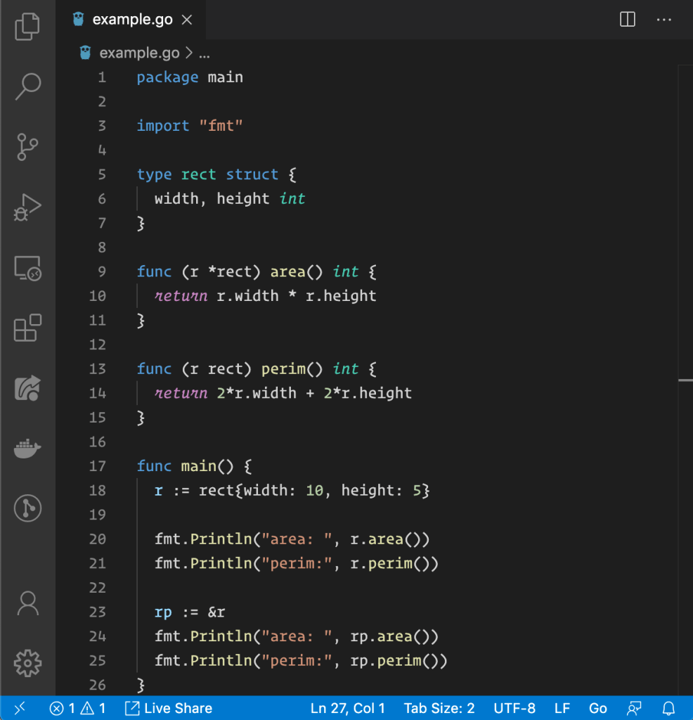 Tampilan editor setelah menggunakan Operator Mono dan Dark+ Mono. Example Operator Mono VSCode