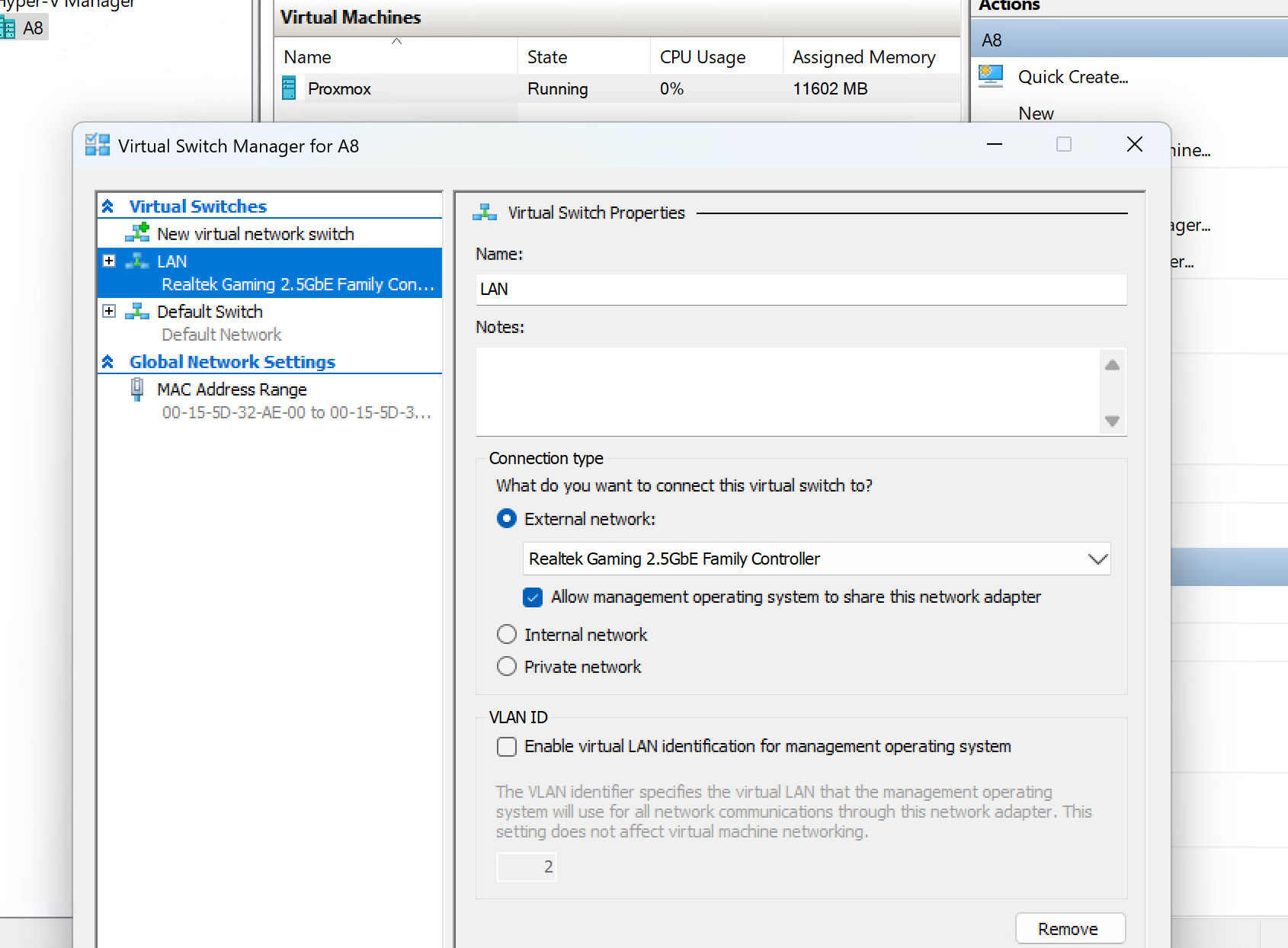 Virtual Switch Manager