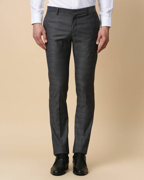 Dark Grey Slim Fit Trousers