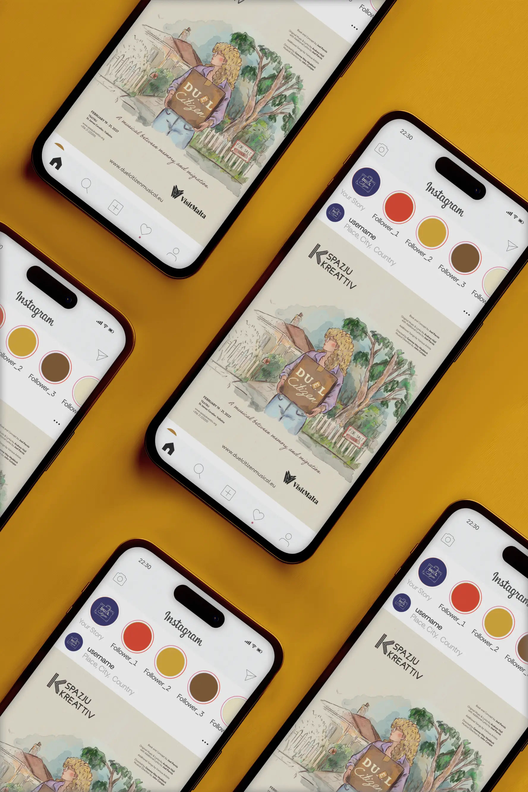Duel Citizen brand application across print collateral
