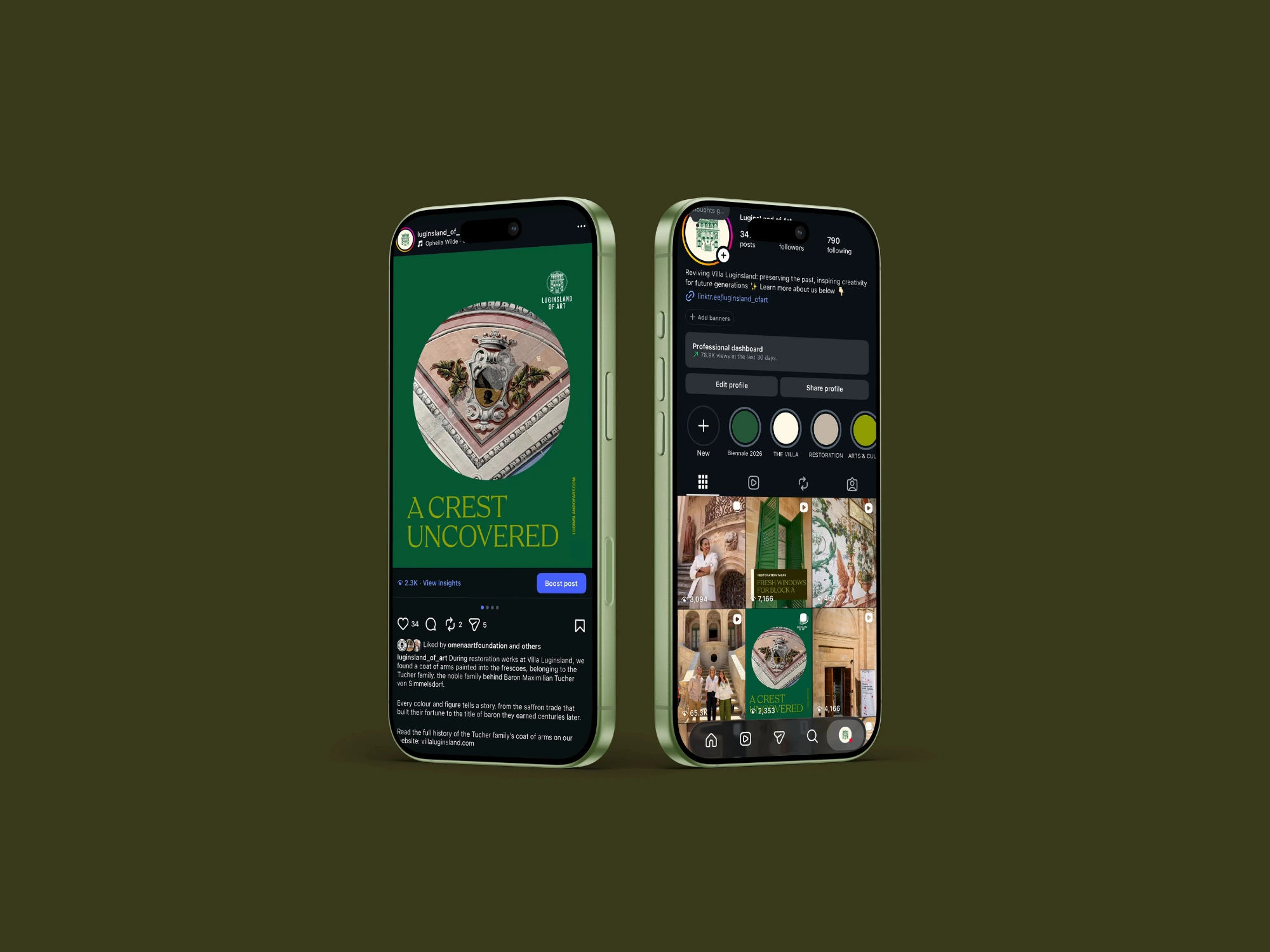 Villa Luginsland social media and content strategy