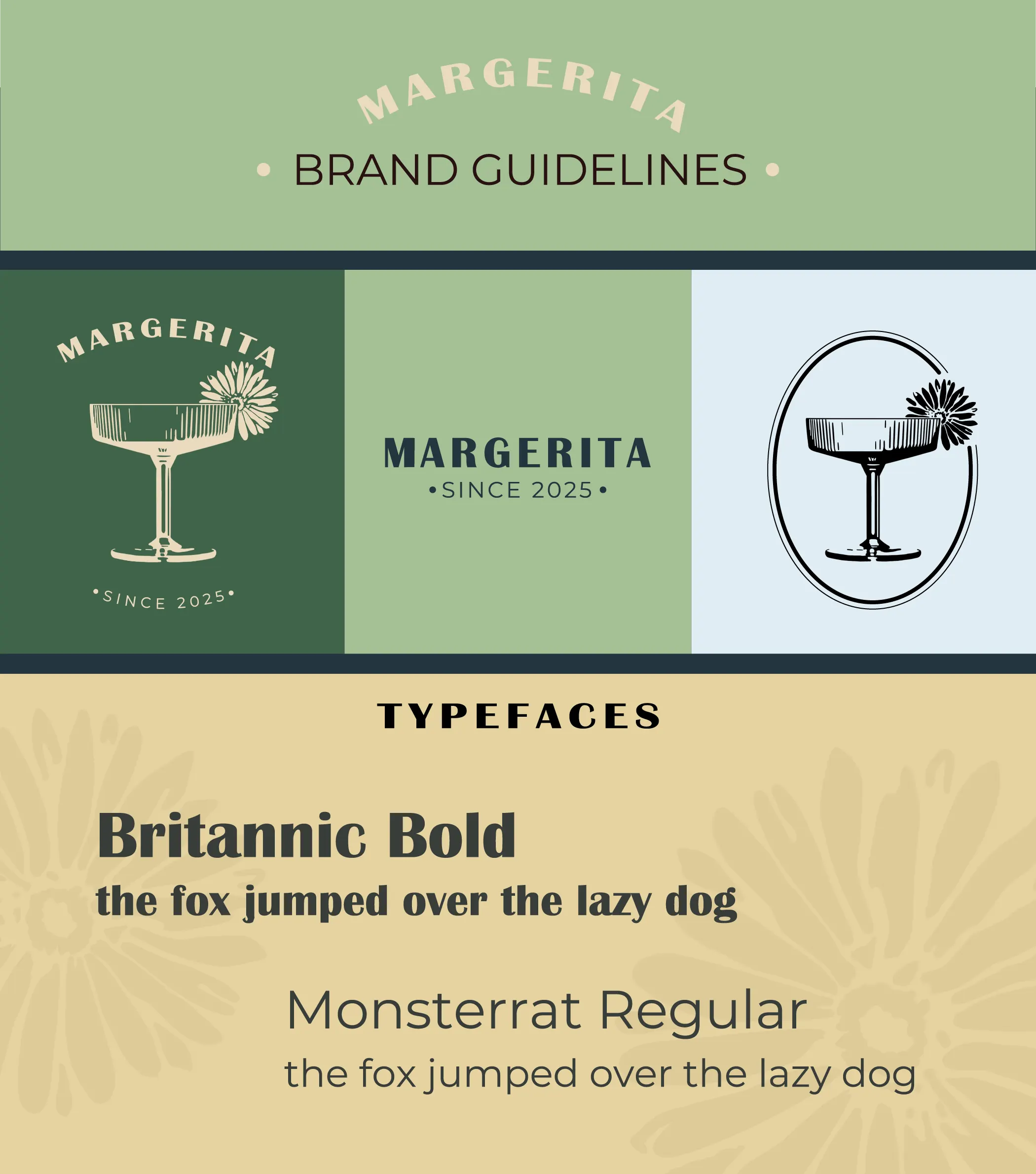 Brand applied — Margerita brand identity