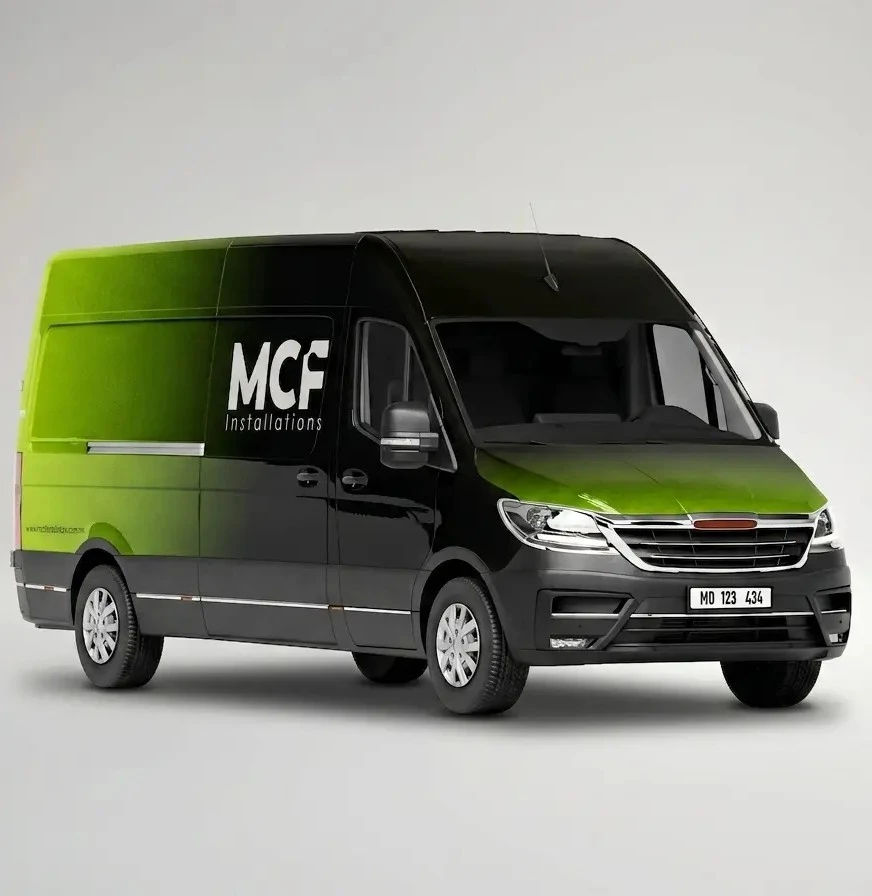 MCF Installations branded stationery and business cards