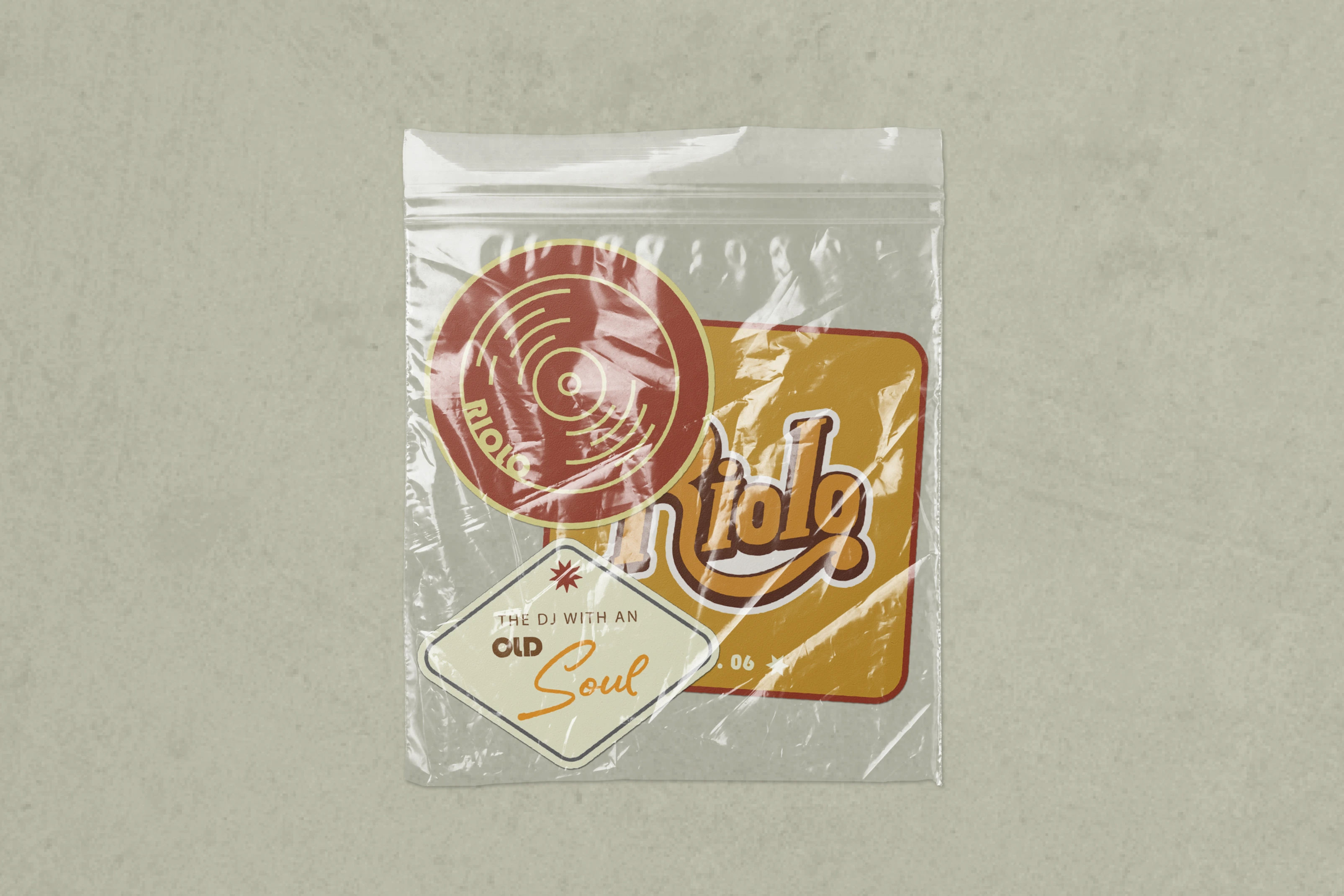 Riolo Studio branded stickers and collateral