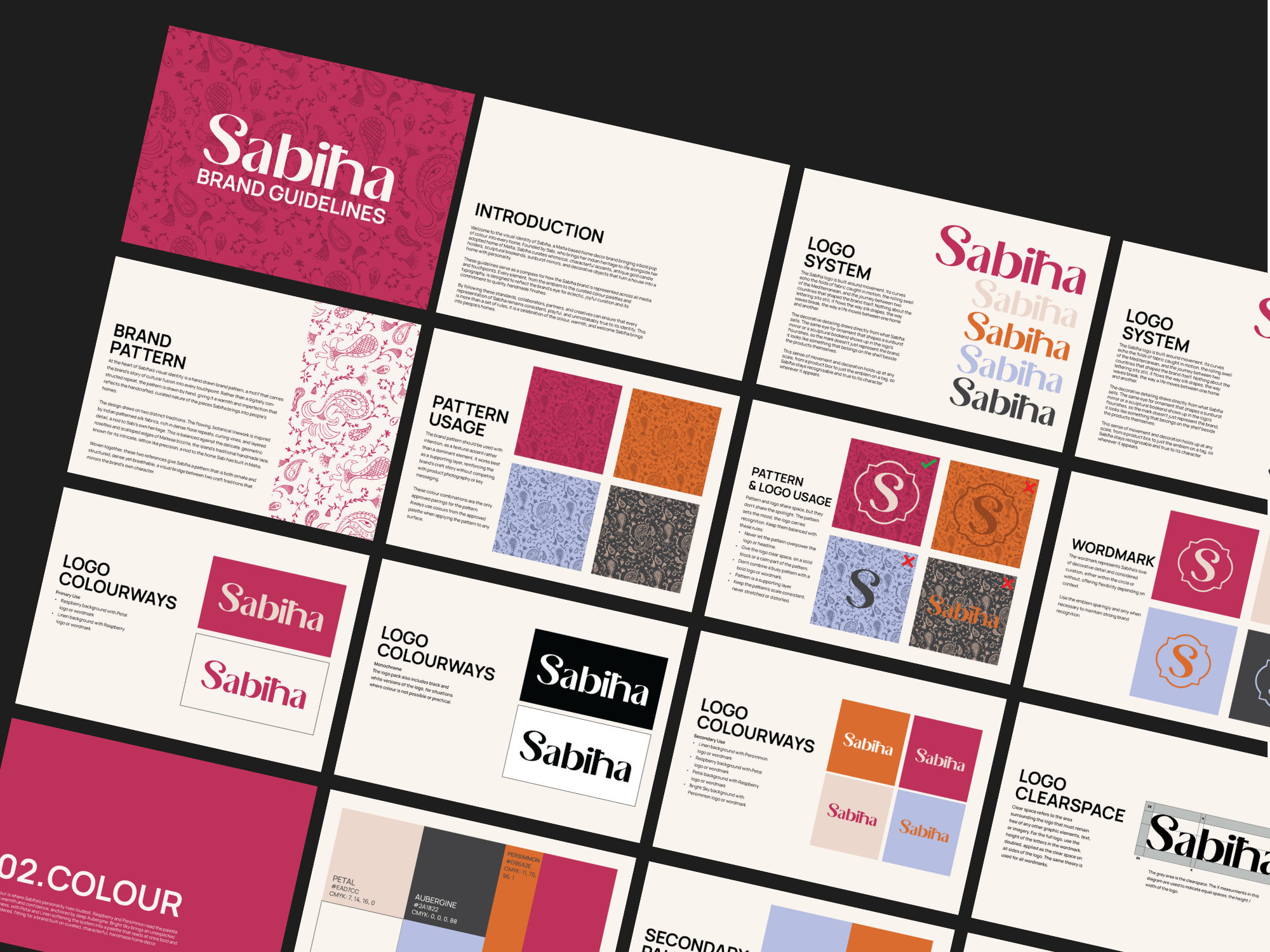 Sabiha brand applications and mockups
