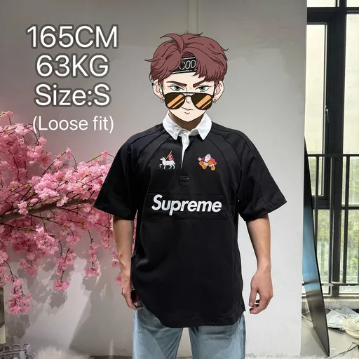 Supreme POLO SS24 WEEK3 S/S RUGBY Black