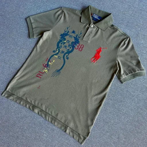 Ralph Lauren greeen polo vintage shirt