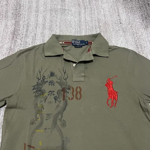 Polo Ralph Lauren Polo Shirt Green Asia Dragon