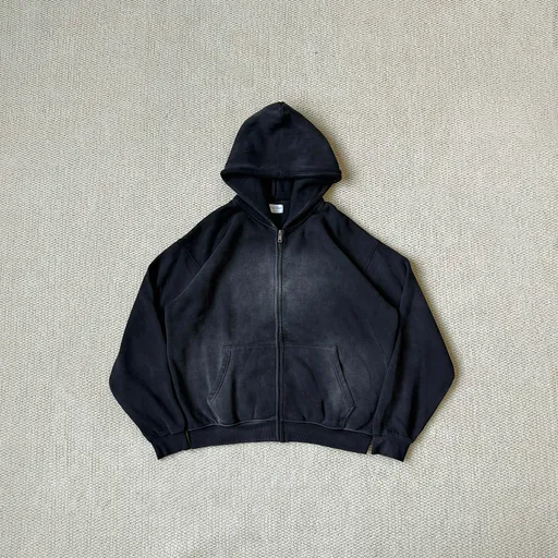 Dragon Union Dirty Fit Zip Hoodie (Black)