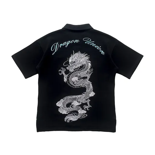 Boxy Dragon Embroidery Polo