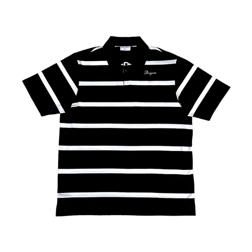 Striped Dragon Embroidery Polo