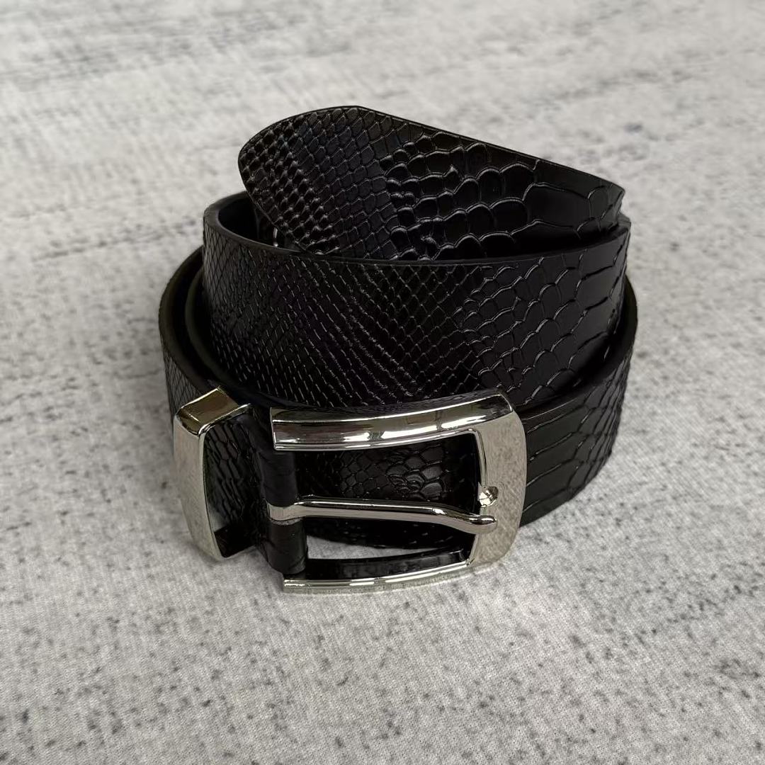 VRROCK SNAKE SKIN LEATHER BELT